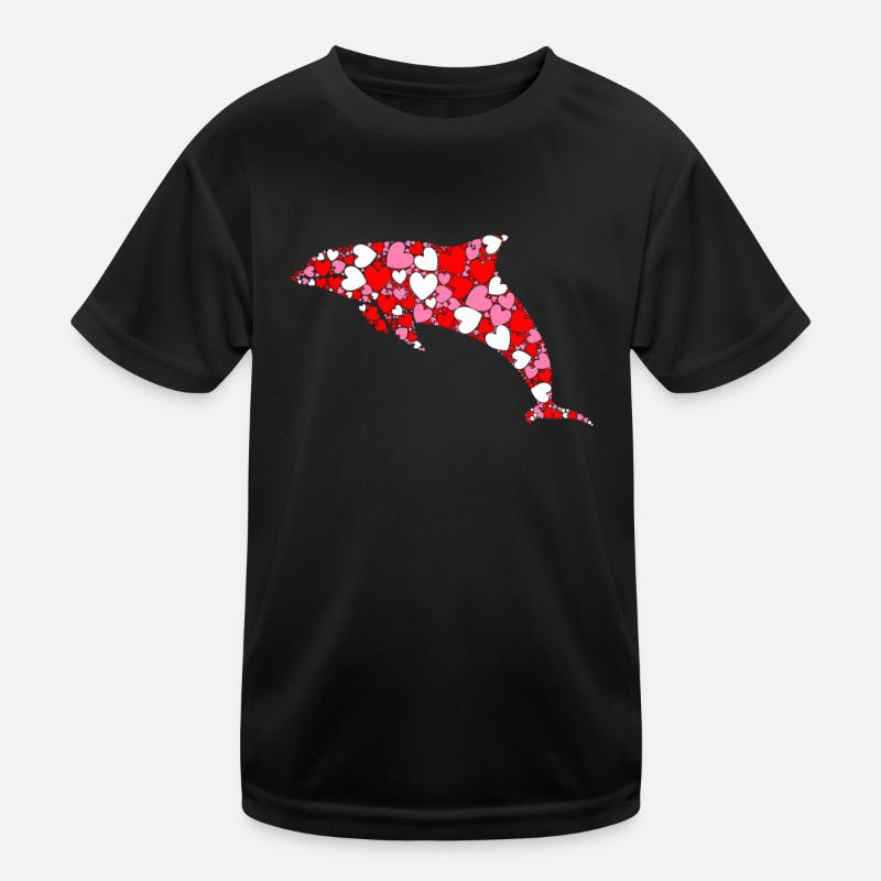 Dolphin Heart Kinder Funktions-T-Shirt