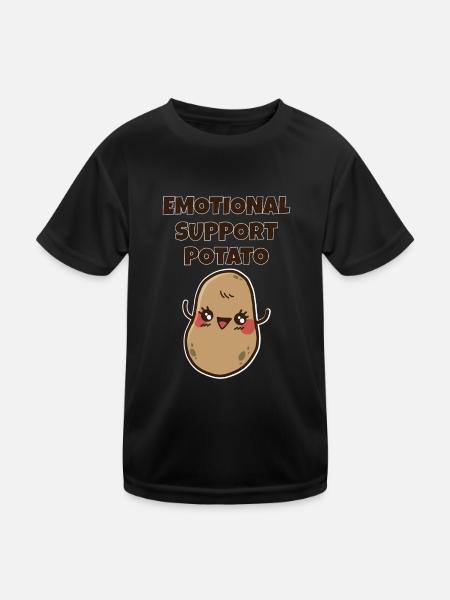 Emotional Support Supportive Extrovert Kindness - Kids Functional T-Shirt - black - Front