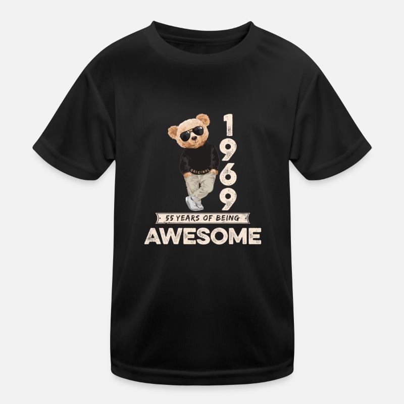1969 Birthday Teddy Bear Being Awesome Orignal Kids Functional T-Shirt