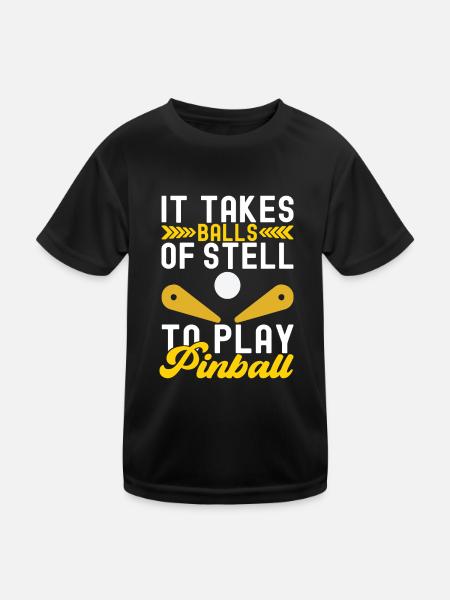 Pinball Flipper - Kids Functional T-Shirt - black - Front