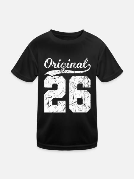 26 Original 98 Jahren Mann Frau Geburtstag - Kinder Funktions-T-Shirt - Schwarz - Vorne