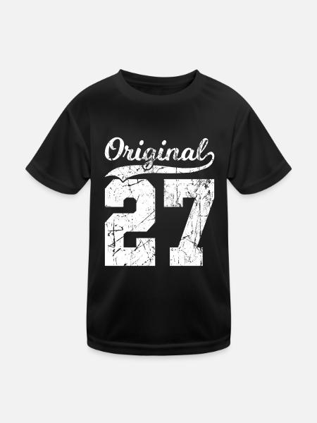 27 Original 97 Jahren Mann Frau Geburtstag - Kinder Funktions-T-Shirt - Schwarz - Vorne