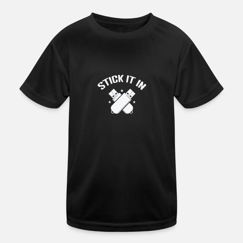 Stick it in USB stick retro memory module Kids Functional T-Shirt