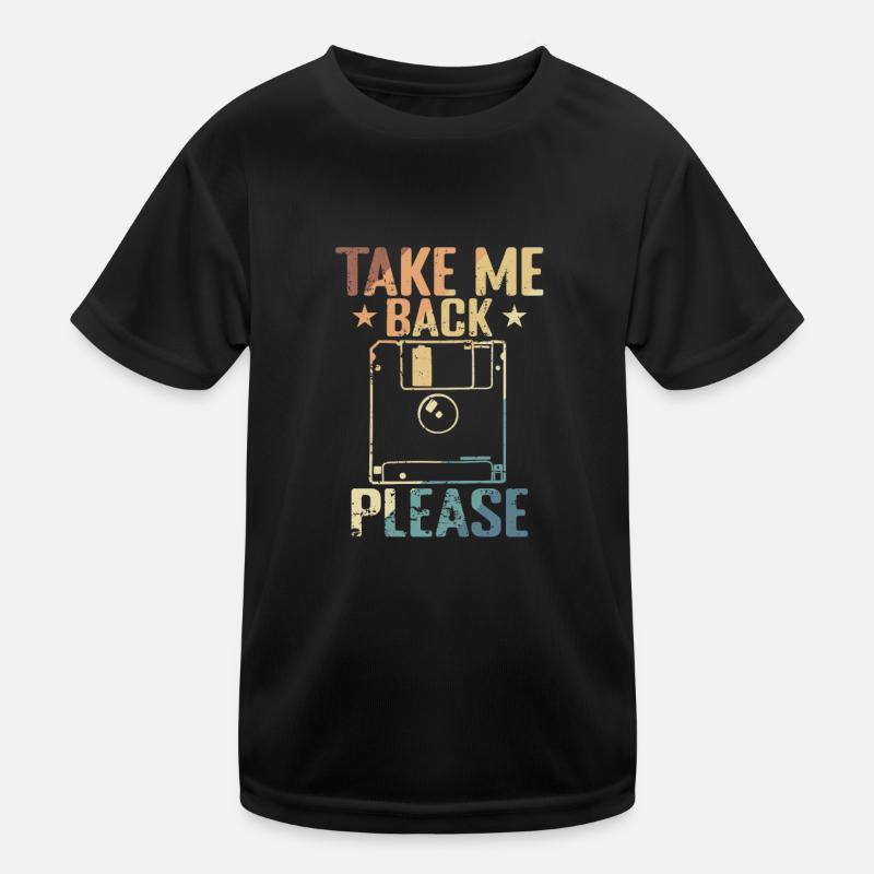 Take me back Please Floppy Disk Retro Storage Module Kids Functional T-Shirt