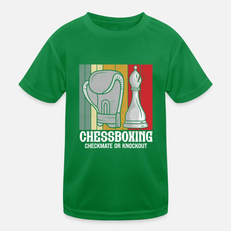 Chess Boxing - Checkmate or Knockout Chess Boxing Kids Functional T-Shirt
