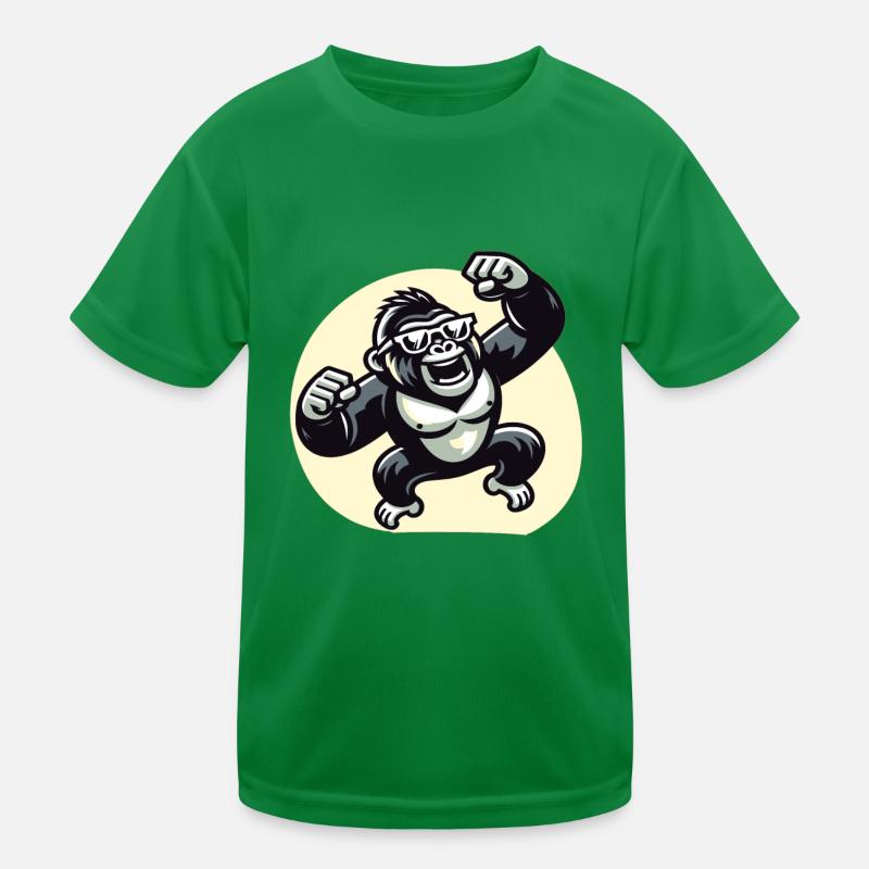 Gorilla mit Sonnenbrille Kinder Funktions-T-Shirt