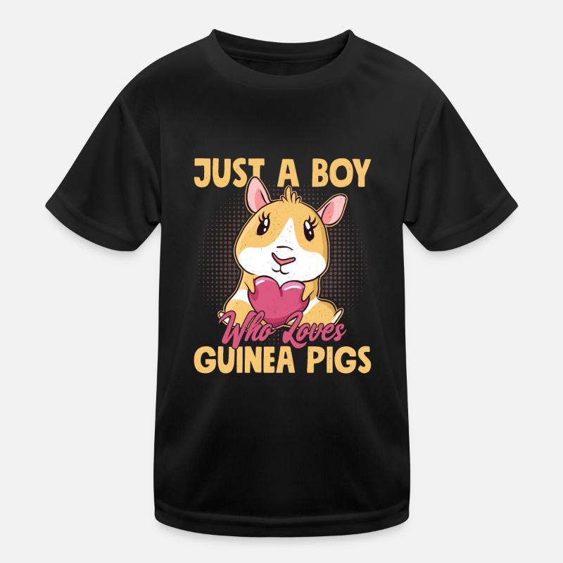 Juste un garçon qui aime les cochons d’Inde rongeur cavy amant T-shirt sport Enfant