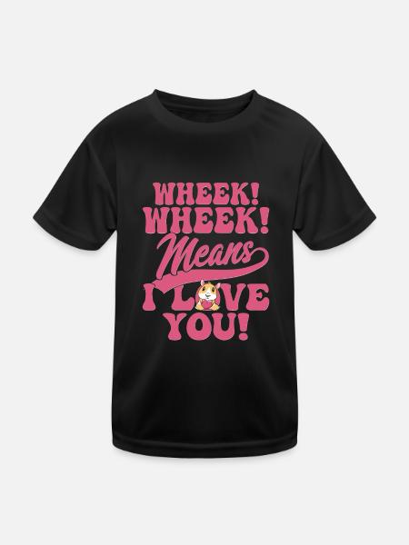 Ouf ! Ouf ! C’est dire que je t’aime ! Cavy amant Guniea - T-shirt sport Enfant - noir - Devant