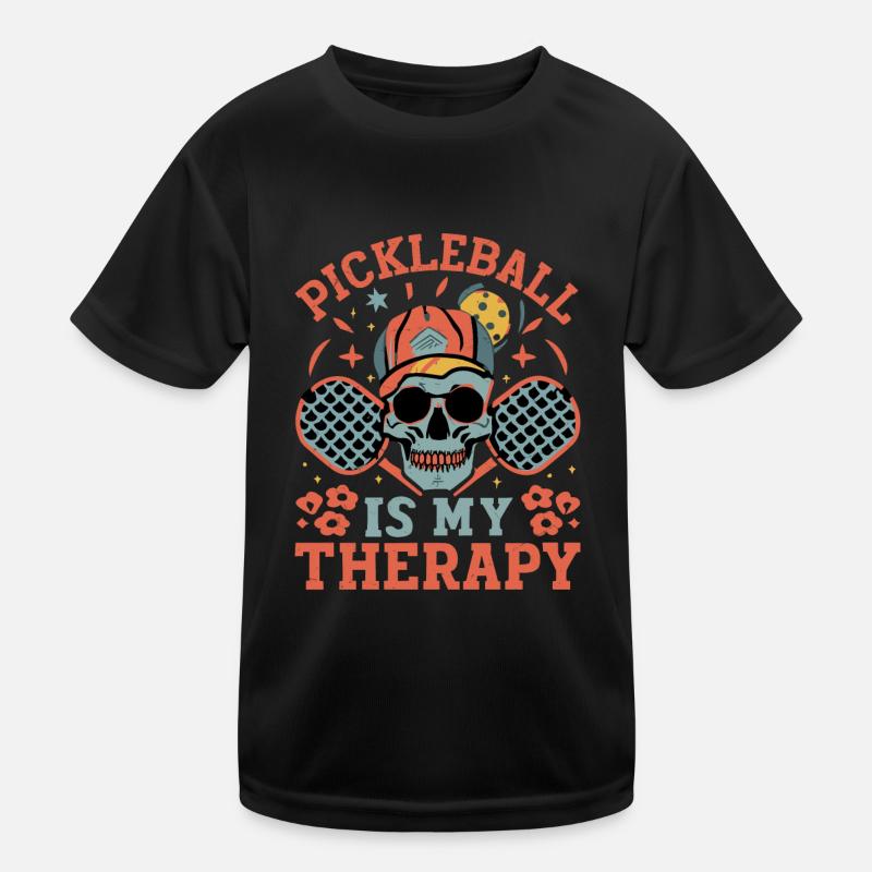 Pickleball Is My Therapy Kids Functional T-Shirt
