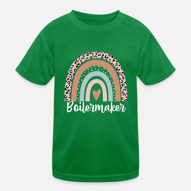 Boilermaker Rainbow Leopard Funny Boilermaker Kids Functional T-Shirt