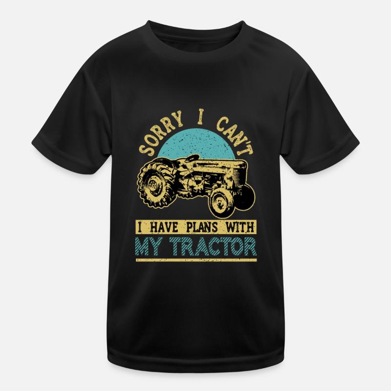 Tractor Lover Funny Tractor Gift Kids Functional T-Shirt