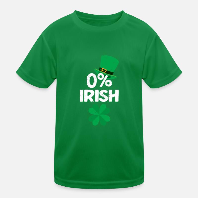 0% Irisches Kleeblatt Lustiger St. Patricks Day Kinder Funktions-T-Shirt