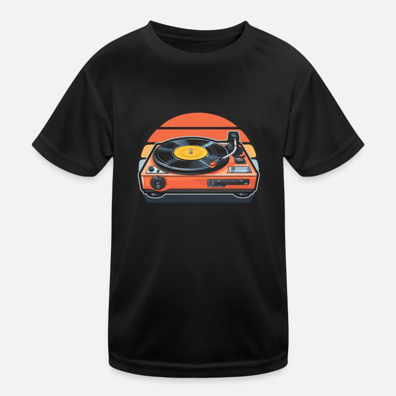 Schallplatte Vinyl Plattensammler Kinder Funktions-T-Shirt