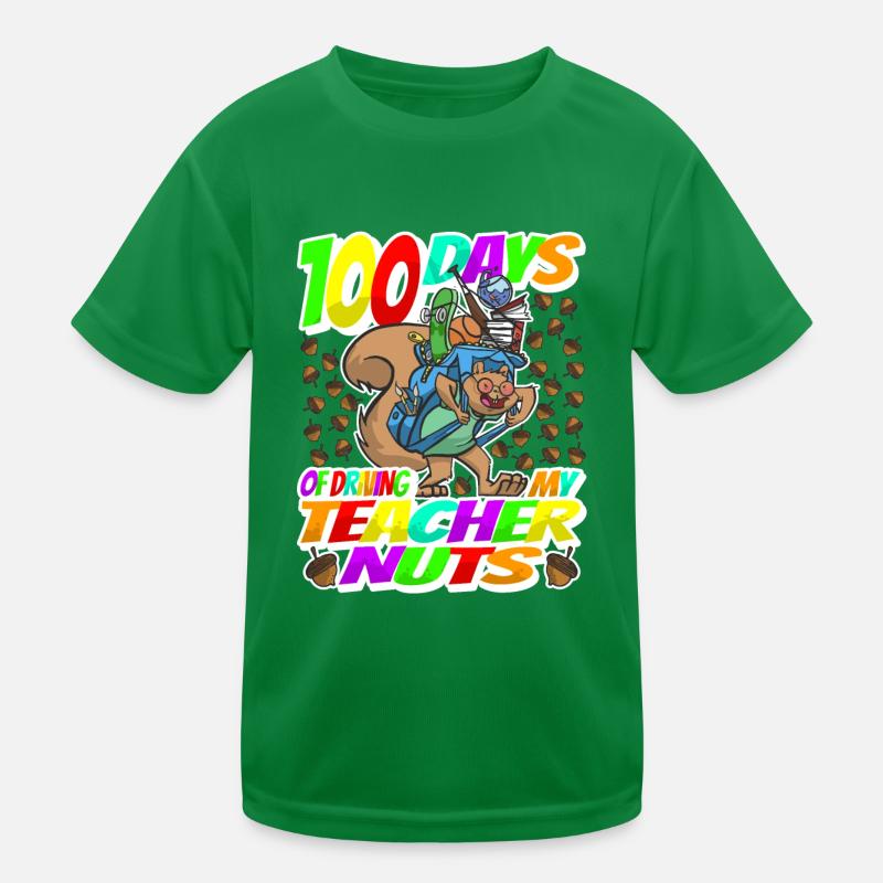 100. Tag Des Schultages Eichhörnchenkostüm 100 Kinder Funktions-T-Shirt