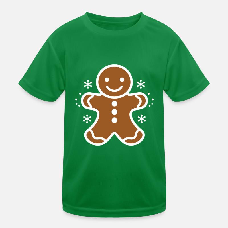 Gingerbread Man Kids Functional T-Shirt