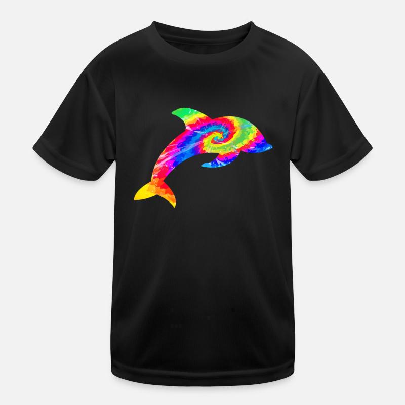 Dolphin Tie Dye Kinder Funktions-T-Shirt