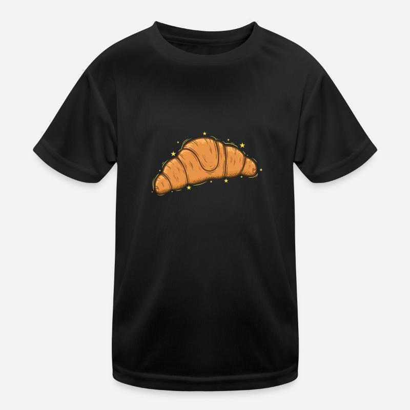 Brot Bäcker Hörnchen Coissant Backware Kinder Funktions-T-Shirt