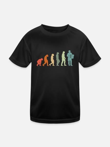 Accordéon Musicien Accordéon Accordéon Vintage Evolution - T-shirt sport Enfant - noir - Devant
