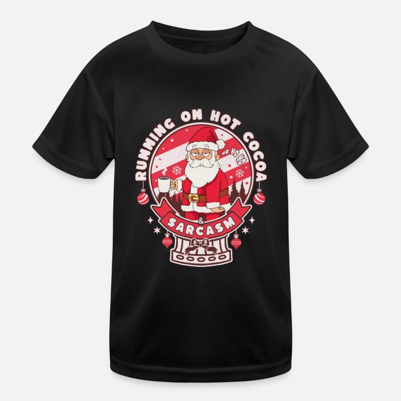 Mit Heißem Kakao Und Sarkasmus Kinder Funktions-T-Shirt