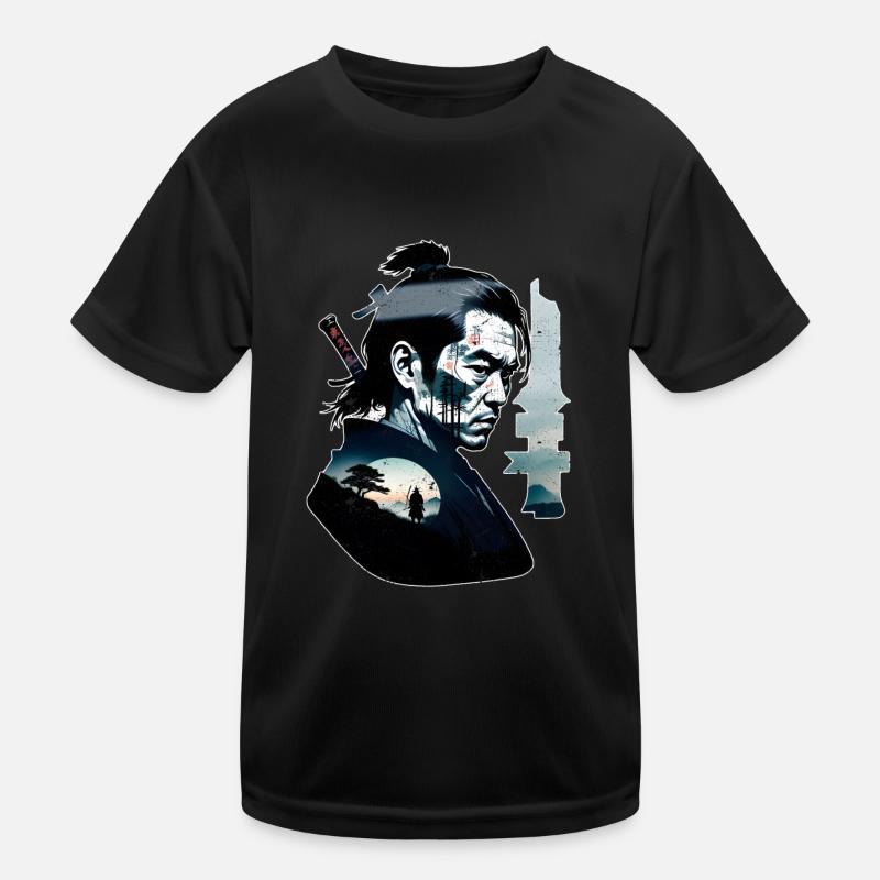 Samurai Warrior - Japan - Demon Kids Functional T-Shirt