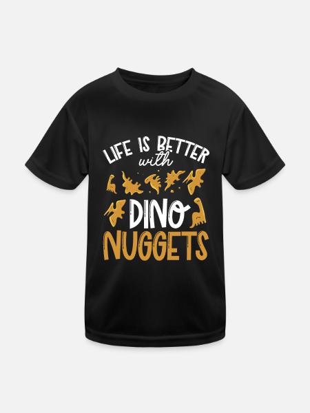 La vie est plus belle avec des pépites - T-shirt sport Enfant - noir - Devant