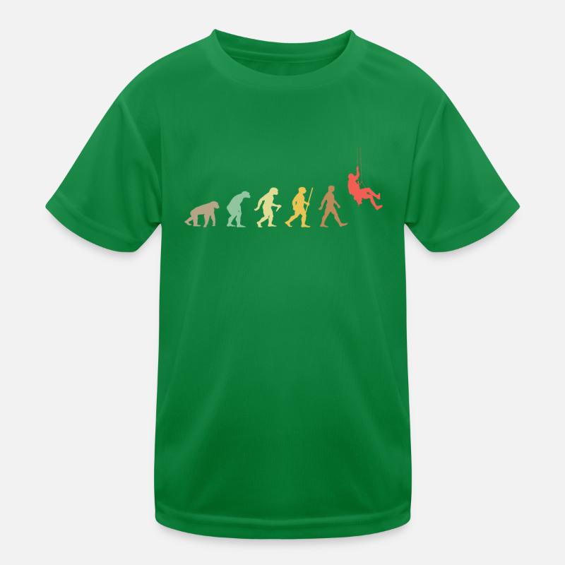 Klettern Retro Klettern Evolution Climber Kinder Funktions-T-Shirt