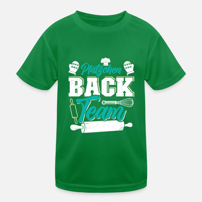 Plätzchen Back Team Weihnachtsgebäck Kekse Kinder Funktions-T-Shirt