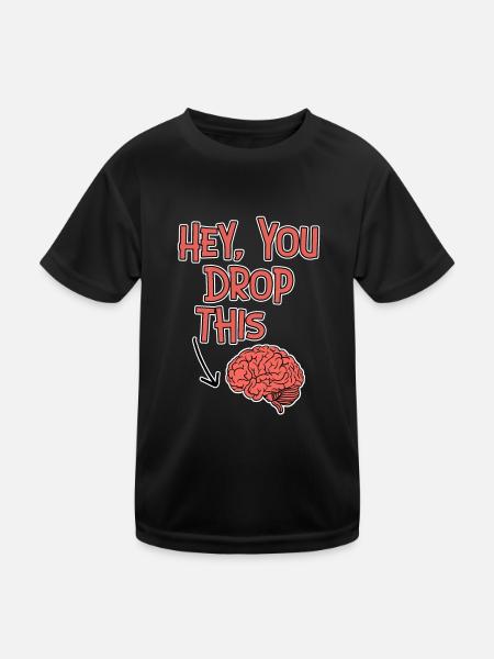 Hé, tu laisses tomber ça - T-shirt sport Enfant - noir - Devant