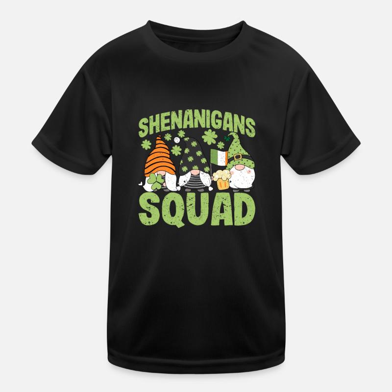 Shenanigans Squad Glückspilze Kleeblatt Kinder Funktions-T-Shirt