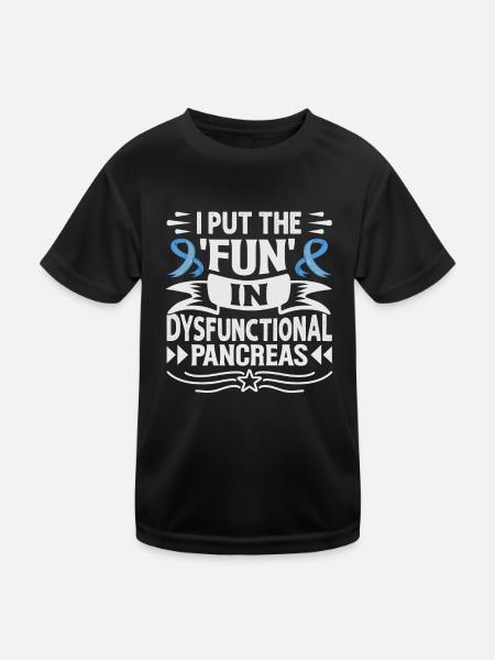 J’ai mis le plaisir dans un pancréas dysfonctionnel - T-shirt sport Enfant - noir - Devant