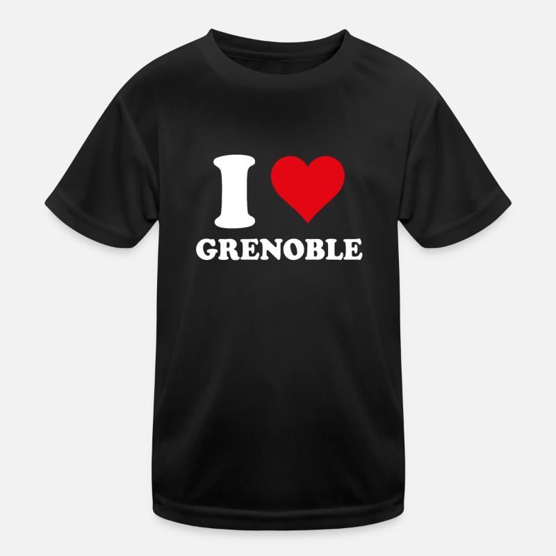 Ich liebe Grenoble Geschenktourismus Kinder Funktions-T-Shirt