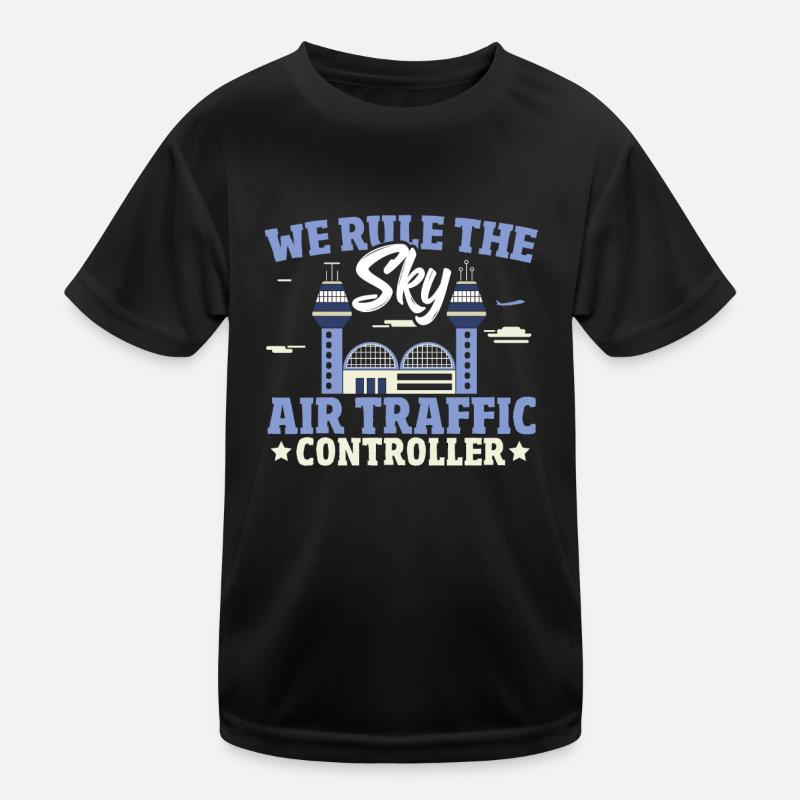 Tower Control Landebahn Flugzeug Fluglotse Kostüm Kinder Funktions-T-Shirt