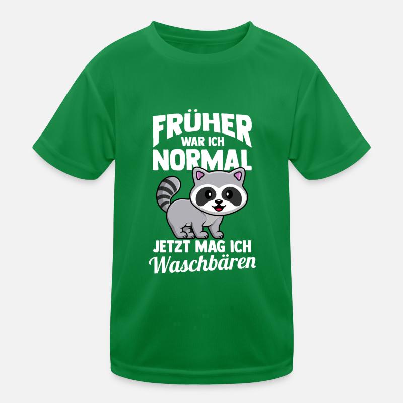 Waschbär Kinder Funktions-T-Shirt