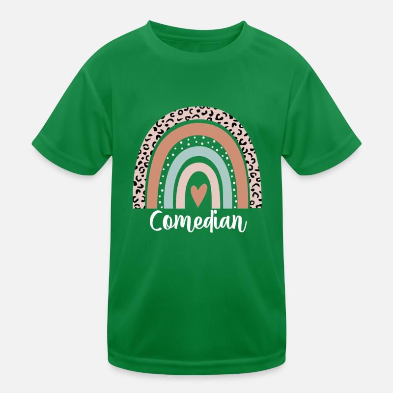 Komiker Regenbogenleopard Lustiger Komiker Kinder Funktions-T-Shirt