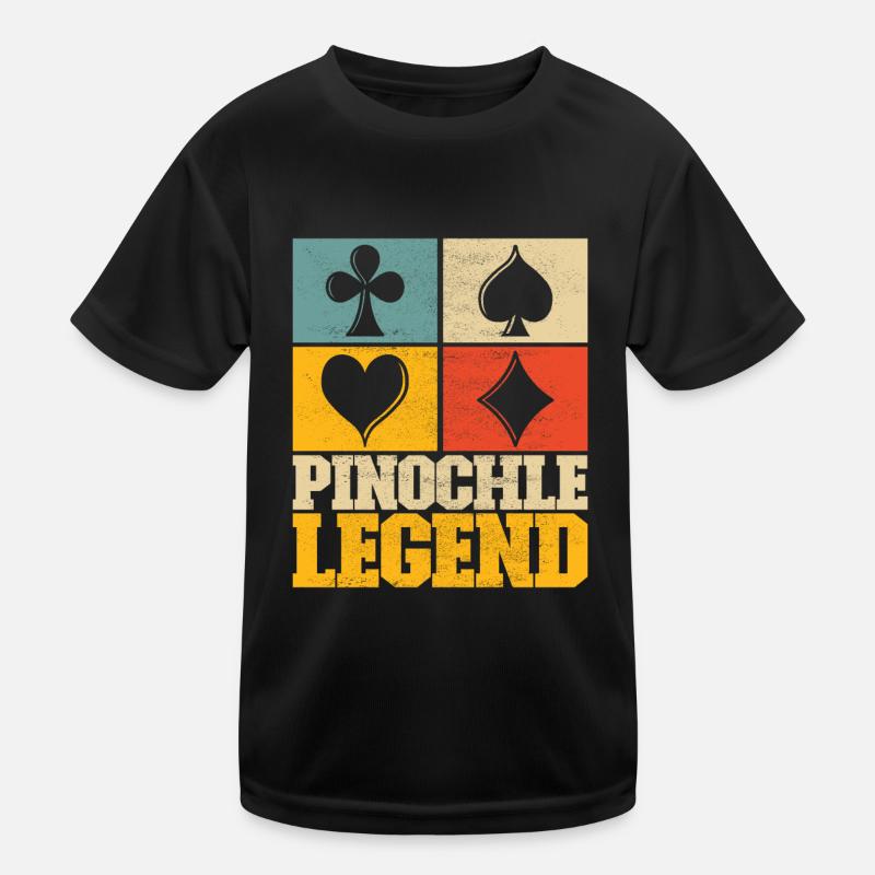Binokel Pinochle Kinder Funktions-T-Shirt