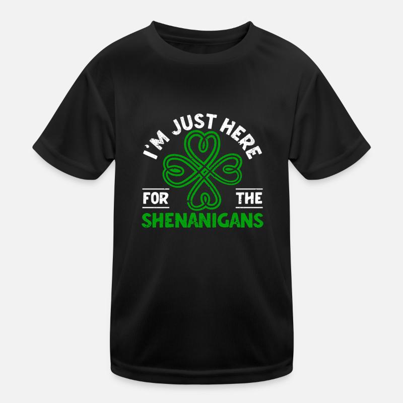 Je suis juste là pour le Shamrock des manigances T-shirt sport Enfant
