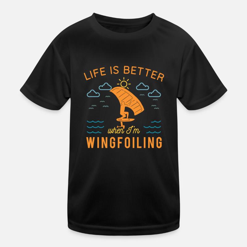 Wingfoil-Surfer Wingfoiling-Boards Kitefoil Kinder Funktions-T-Shirt