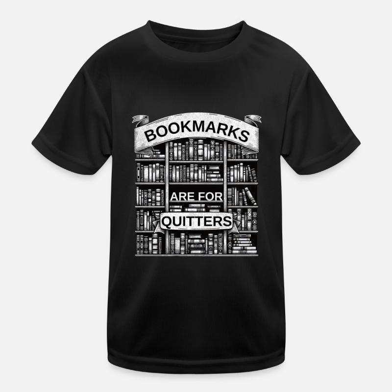 Bookshelf art with bookmarks is something for Kids Functional T-Shirt