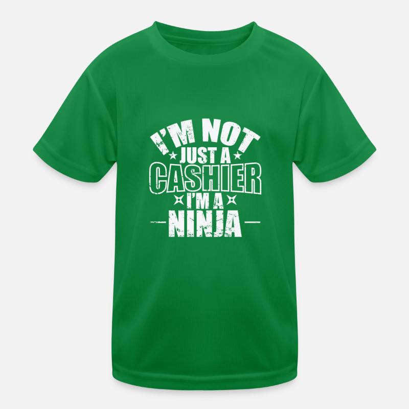 I'm not just a Cashier I'm a Ninja Beruf Kinder Funktions-T-Shirt