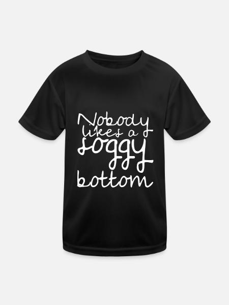 Nobody Likes A Soggy Bottom - Kids Functional T-Shirt - black - Front