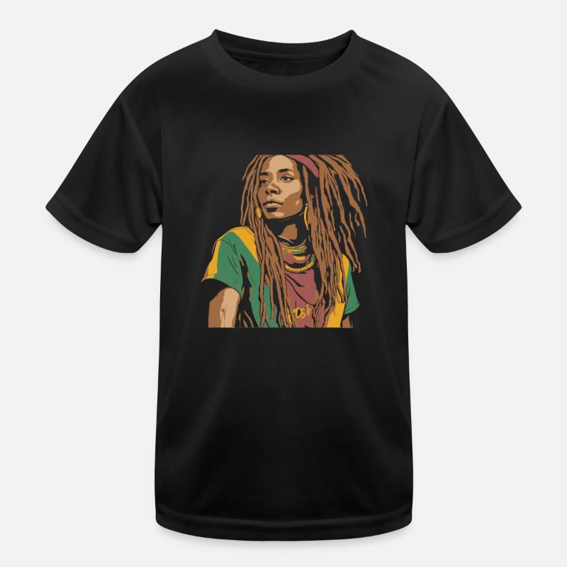Rasta Haare Dreadlocks Dreads Kinder Funktions-T-Shirt