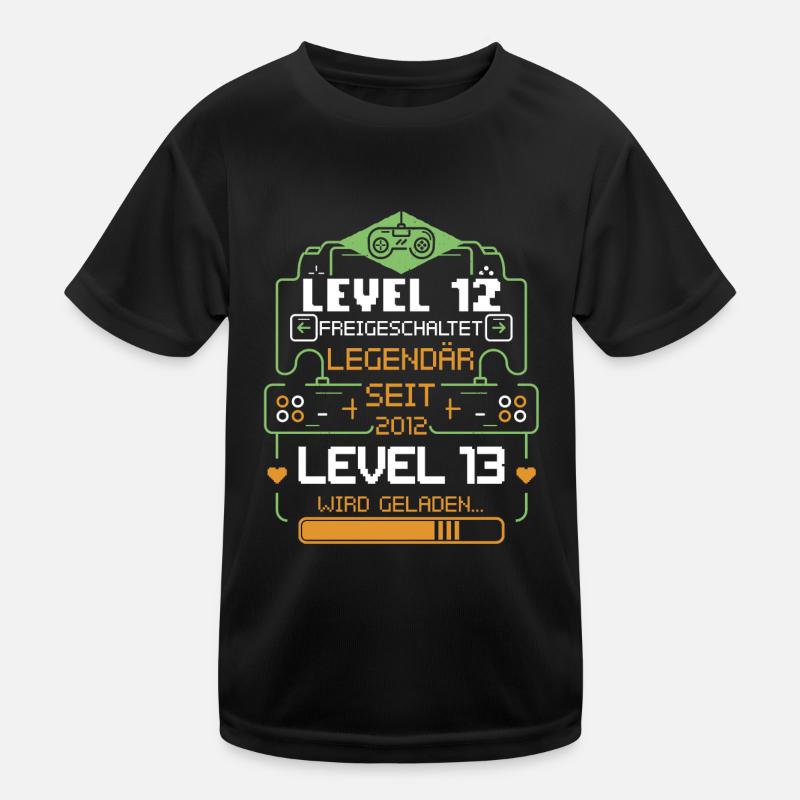 Level 12 Freigeschaltet Level 13 wird geladen Kinder Funktions-T-Shirt