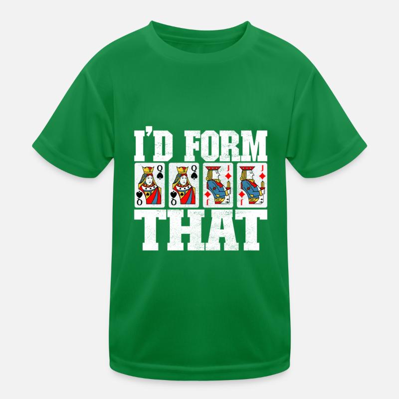 Binokel Pinochle Kinder Funktions-T-Shirt