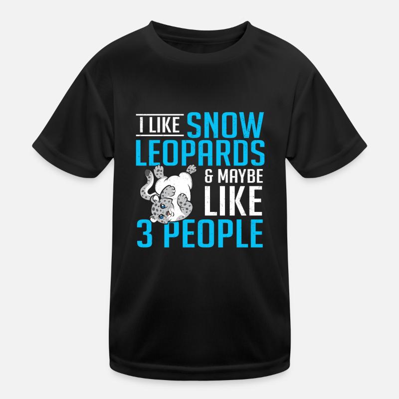 Schneeleopard Kinder Funktions-T-Shirt