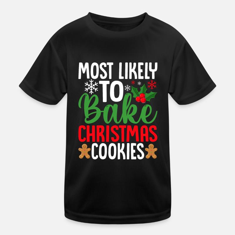 Am ehesten Weihnachtsplätzchen backen lustiger Bäcker Kinder Funktions-T-Shirt