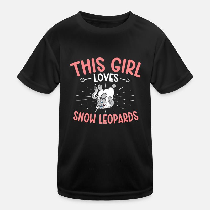 Schneeleopard Kinder Funktions-T-Shirt