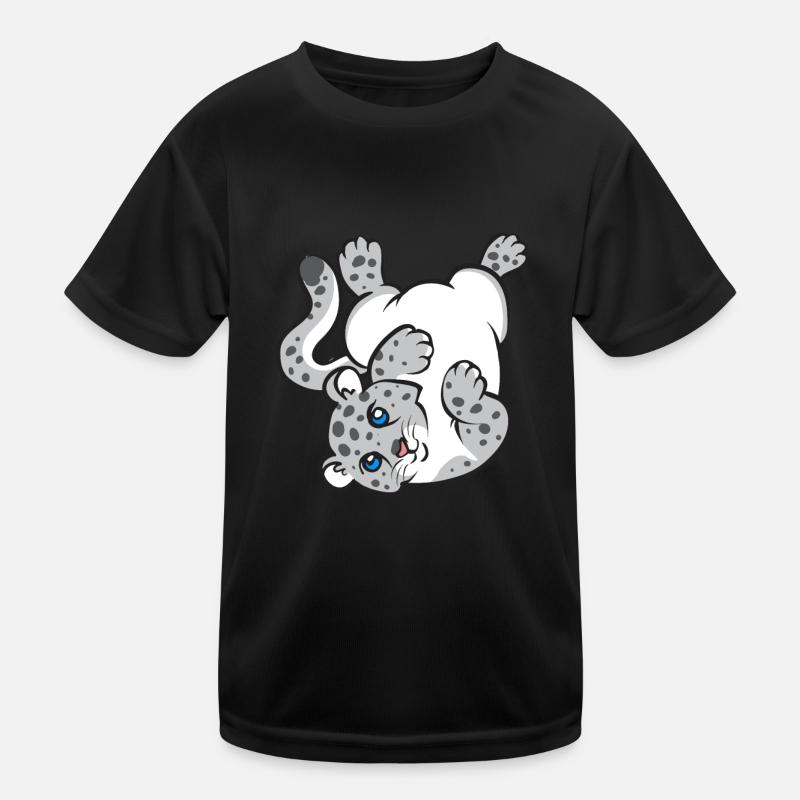Schneeleopard Kinder Funktions-T-Shirt
