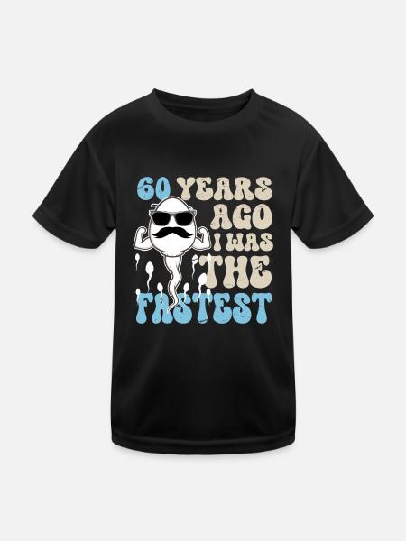 60th Birthday For 60 years I used to be the fastest - Kids Functional T-Shirt - black - Front