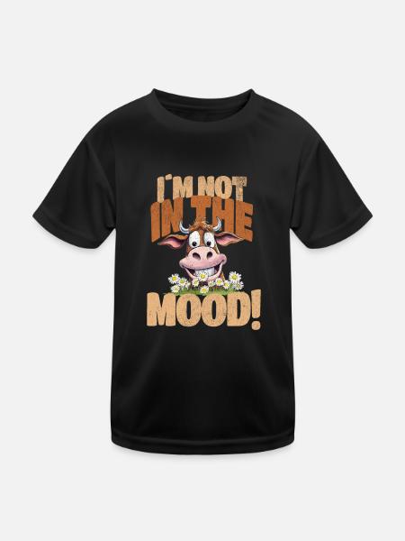 cow cows farmer agriculture farmer - Kids Functional T-Shirt - black - Front