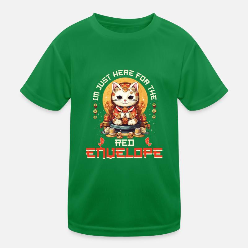 Chat porte-bonheur du Nouvel An chinois juste ici pour le T-shirt sport Enfant